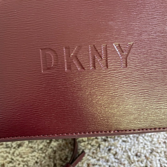 DKNY Red Leather Paige Dome Satchel NWOT - Picture 9 of 10